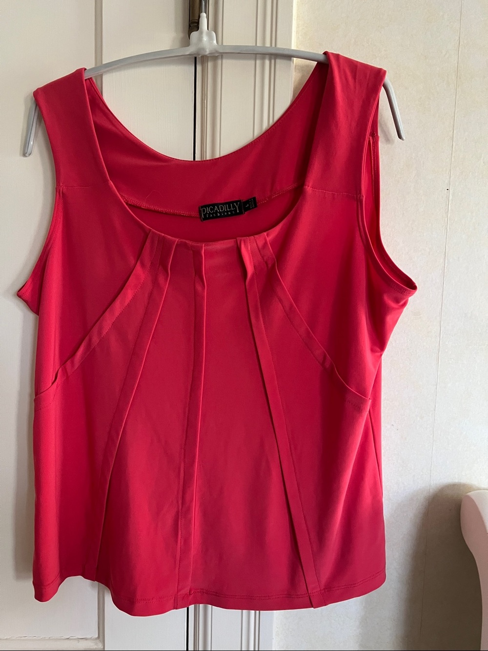 Picadilly Fashion Hot Pink Sleeveless Tank Top